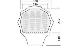 Palapinės Robens: Palapinė Robens Fairbanks, 4 asmenims