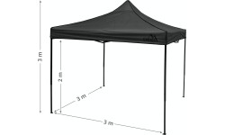Tents Cattara: Švenčių palapinė žirklinė 3x3 m pilka VANDENSUOTVARUS