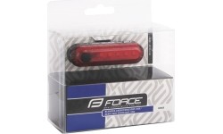 Aksesuarai bei priedai dviračiams : Galinis žibintas FORCE Dot 20LM 5xLED USB (juodas)