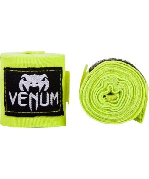 Bokso bintai ir popirštinės Venum: Bintai boksui Venum Kontact, 2.5 m - Neo Yellow