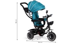 Children's Scooters Eco Toys: Triračio pasukama sėdynė Mėlyna