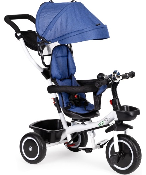 Vaikiški paspirtukai Eco Toys: Triračio triračio pasukama sėdynė 360*