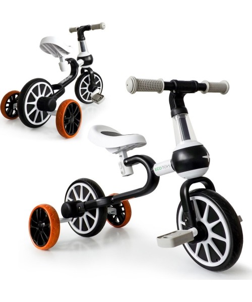 Vaikiški paspirtukai Eco Toys: Balansinis dviratukas Ecotoys 4in1, su pedalais ir šoniniais ratukais