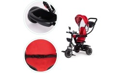 Children's Scooters Eco Toys: Triratukas su pasukama sėdyne Eco Toys, raudonas