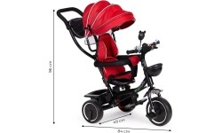 Children's Scooters Eco Toys: Triratukas su pasukama sėdyne Eco Toys, raudonas
