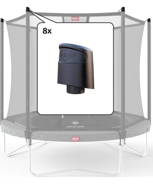 Batutų aksesuarai ir priedai BERG: Viršutiniai apsauginiai dangteliai Berg, skirti batuto tinklui Comfort, 8vnt.