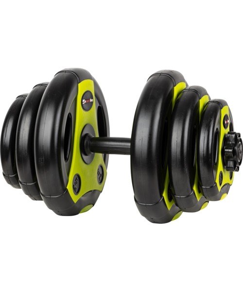 Keičiamo svorio hantelis inSPORTline 3–18 kg Black-Green