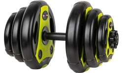 Adjustable Single-Handed Dumbbell inSPORTline 3–18 kg Black-Green