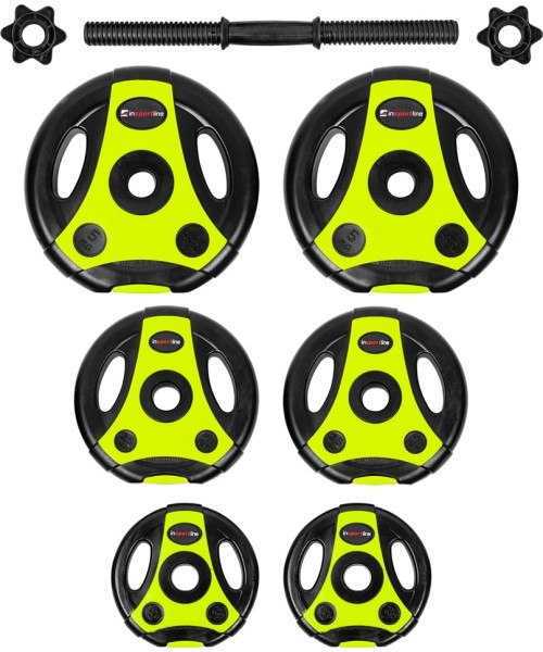 Keičiamo svorio hantelis inSPORTline 3–18 kg Black-Green