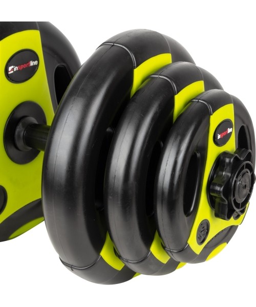 Keičiamo svorio hantelis inSPORTline 3–18 kg Black-Green