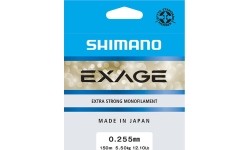 Valai Shimano: Valas Shimano Exage,150m, 0.255mm, 5.5kg, pilkas