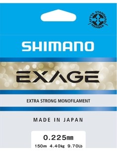 Line Shimano Exage, 150m, 0.225mm, 4.4kg, Steel Grey
