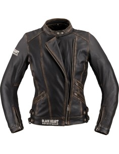 Women’s Leather Motorcycle Jacket W-TEC Black Heart Lizza - Vintage Brown