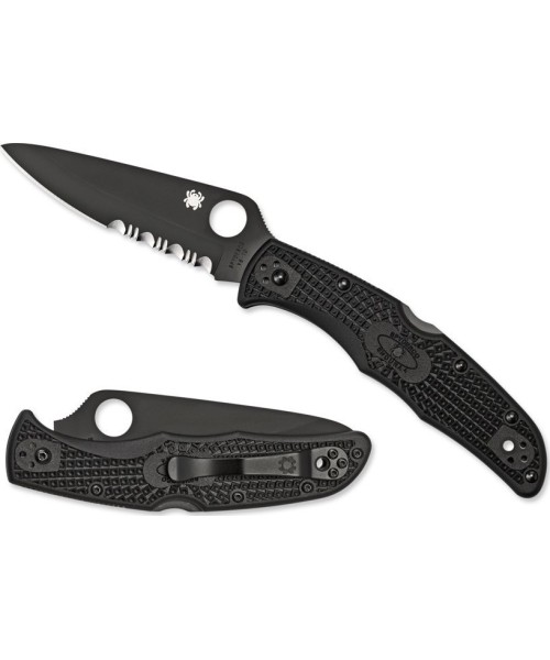 Medžiokliniai ir išgyvenimo peiliai Spyderco, Inc.: Sulankstomas peilis Spyderco C10PSBBK Endura 4, juodas