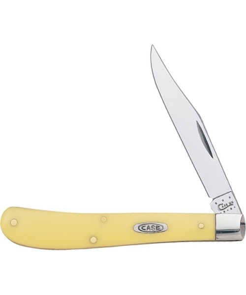 Medžiokliniai ir išgyvenimo peiliai W.R. Case & Sons Cutlery Co.: Sulankstomas peilis Case CV Barehead Slimline Trapper, gelt...
