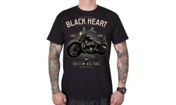 T-Shirt BLACK HEART Motorcycle - Black