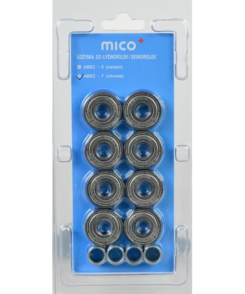 Spare Wheels for Skates : Chromuoti guoliai Mico Abec-7, 8vnt.