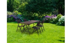 Tables ModernHOME: Sodo stalas ModernHOME, rudas, 180 cm