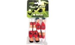 Aksesuarai žaidimo stalams Buffalo: Keičiamas stalo futbolo žaidėjas Buffalo, raudonas/baltas, 13 mm, 4 vnt