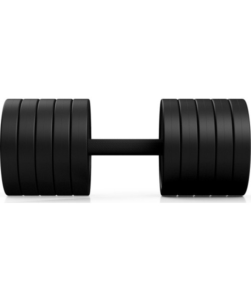 Rubberised Dumbbell Marbo, 40kg, Red