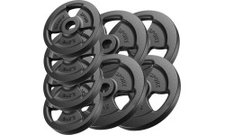 30 mm - Plieniniai svoriai Marbo Sport: Ketaus svorių komplektas Marbo, 30kg / 4x5kg + 4x2.5kg