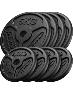 Ketaus svorių rinkinys Marbo Slim, 30 kg / 4x5 kg + 4x2,5 kg