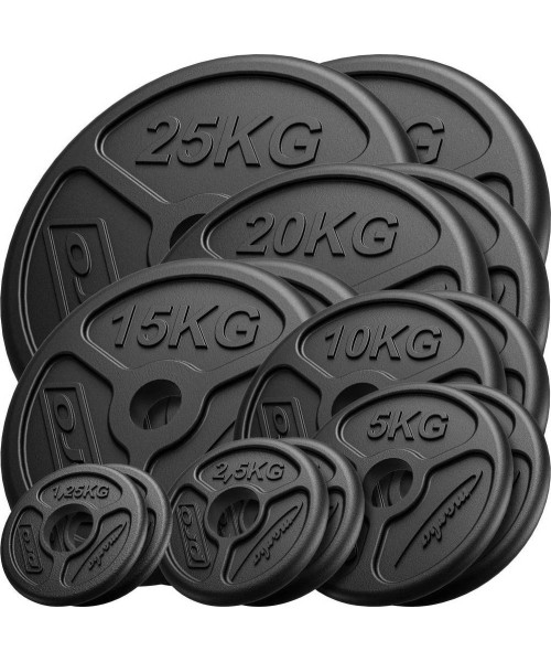 50 mm - Plieniniai svoriai Marbo Sport: Olimpinių svorių komplektas Marbo, 157.5kg