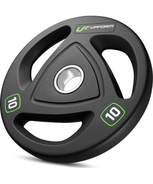 50 mm - Plieniniai svoriai padengti guma UpForm: Gumuotas olimpinis svoris UpForm HQ, 10 kg