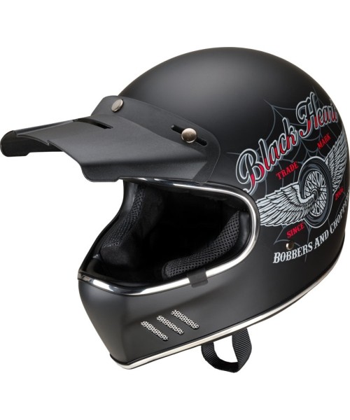 Motokroso šalmai W-TEC: Motociklininko šalmas W-TEC Black Heart Retron