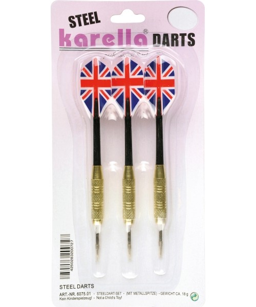 Darts : Plieninės smiginio strėlytės Karella Blister 18 g