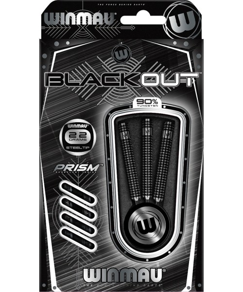 Smiginio strėlytės Winmau: Smiginio strėlytės Winmau Blackout Steel Tip 22 g