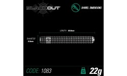 Winmau Blackout smiginio strėlytės su plieniniais smaigaliais 22 g