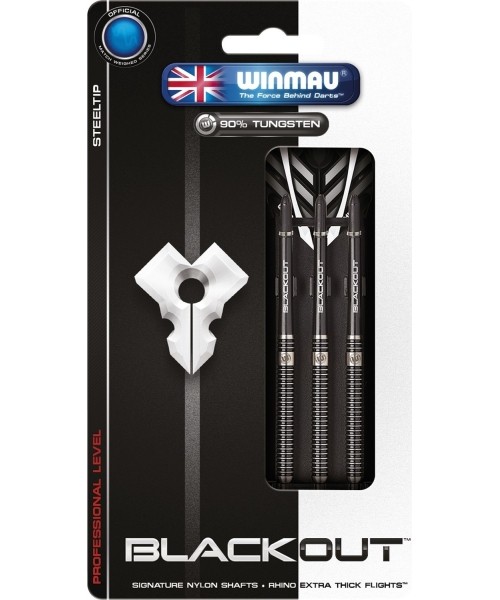 Darts Winmau: Smiginio strėlytės Winmau Blackout Steel Tip 26 g