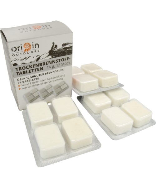 Viryklės ir jų priedai Origin Outdoors: "Origin Outdoors" kietojo kuro tabletės