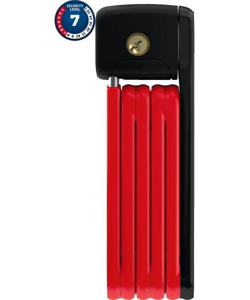 Aksesuarai bei priedai dviračiams Abus: Spyna Abus Bordo Lite Mini 6055K/60 red