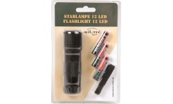 Žibintuvėliai MIL-TEC: BLACK 12 LED (3AAA) FLASHLIGHT