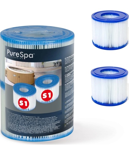 Vandens atrakcionai Intex: S1 filtrų rinkinys 2vnt Pure SPA rinkinys INTEX 29001