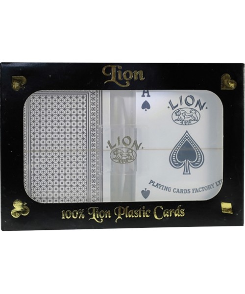 Cards, Poker, Chessex : Lion Poker Cards 100% Plastic Double Black