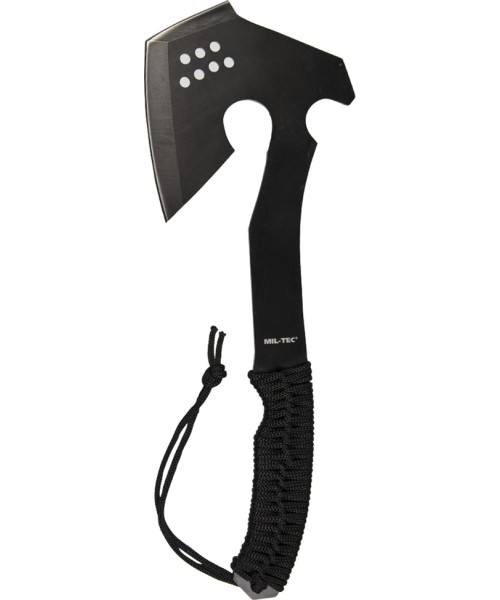 Kirviai MIL-TEC: BLACK PARACORD AXE WITH POUCH