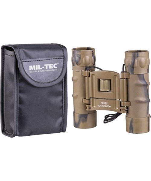 Stovyklavimo aksesuarai MIL-TEC: DESERT GEN.II COLLAPSIBLE BINOCULAR 10X25
