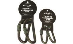 Survival Tools and Kits MIL-TEC: WOODLAND 80MM TACTICAL CARABINER (PAIR)