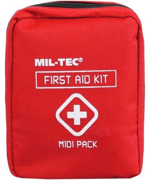 Stovyklavimo aksesuarai MIL-TEC: RAUDONA PIRMOSIOS PAGALBOS MIDI PAKUOTĖ