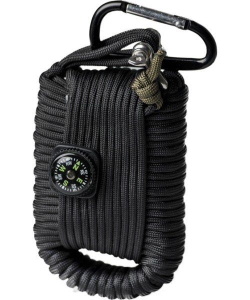 Survival Tools and Kits MIL-TEC: BLACK PARACORD SURVIVAL KIT LARGE