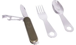 Stalo įrankiai MIL-TEC: EATING UTENSIL WITH POCKET KNIFE