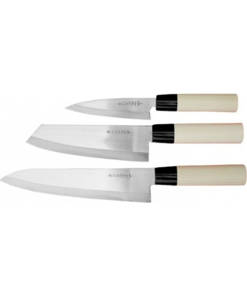 Cutlery : 3 "Satake Megumi" virėjo / "Bunka" / universalių peilių rinkinys