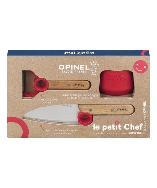 Cutlery Opinel: "Opinel" vaikiškos virtuvės rinkinys "Le Petit Chef" raudonas