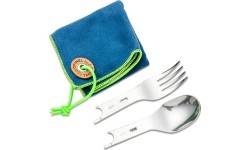 Spoon and fork attachment for Opinel Picnic Plus knife
