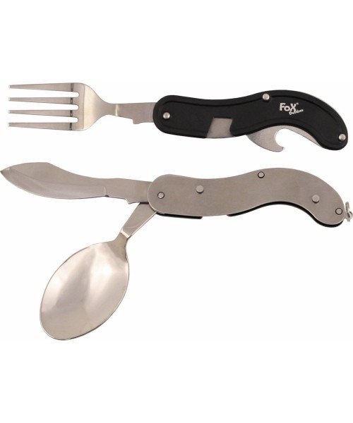 Stalo įrankiai FoxOutdoor: Kišeninis peilis-stalo įrankiai FoxOutdoor 4in1