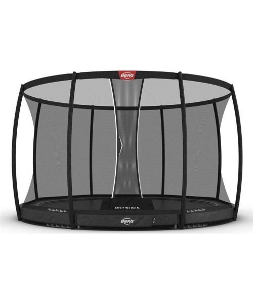 Įleidžiami batutai BERG: BERG Elite InGround 430 Grey + apsauginis tinklas DLX XL