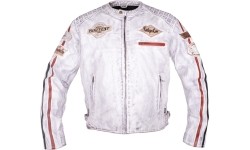 Vyriškos odinės motociklų striukės W-TEC: Vyriška odinė motociklininko striukė W-TEC Sheawen White New